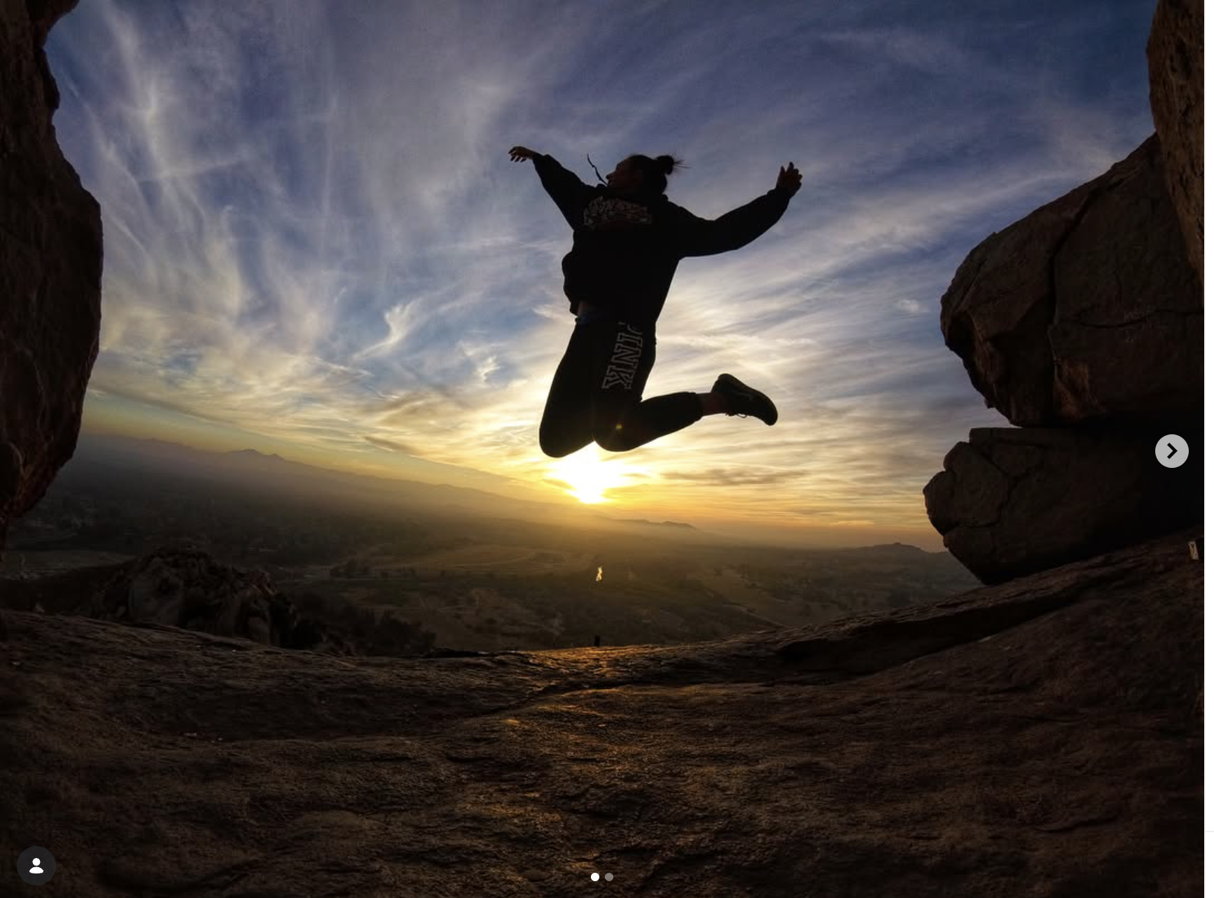 Jumping at sunset