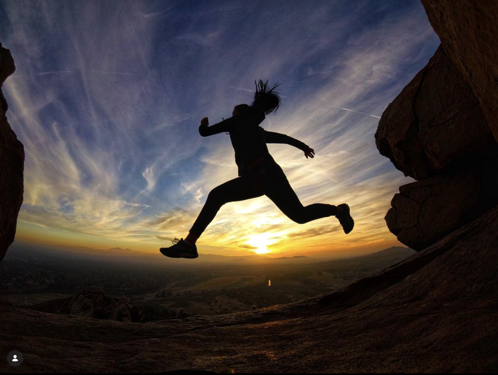 Athlete at sunset