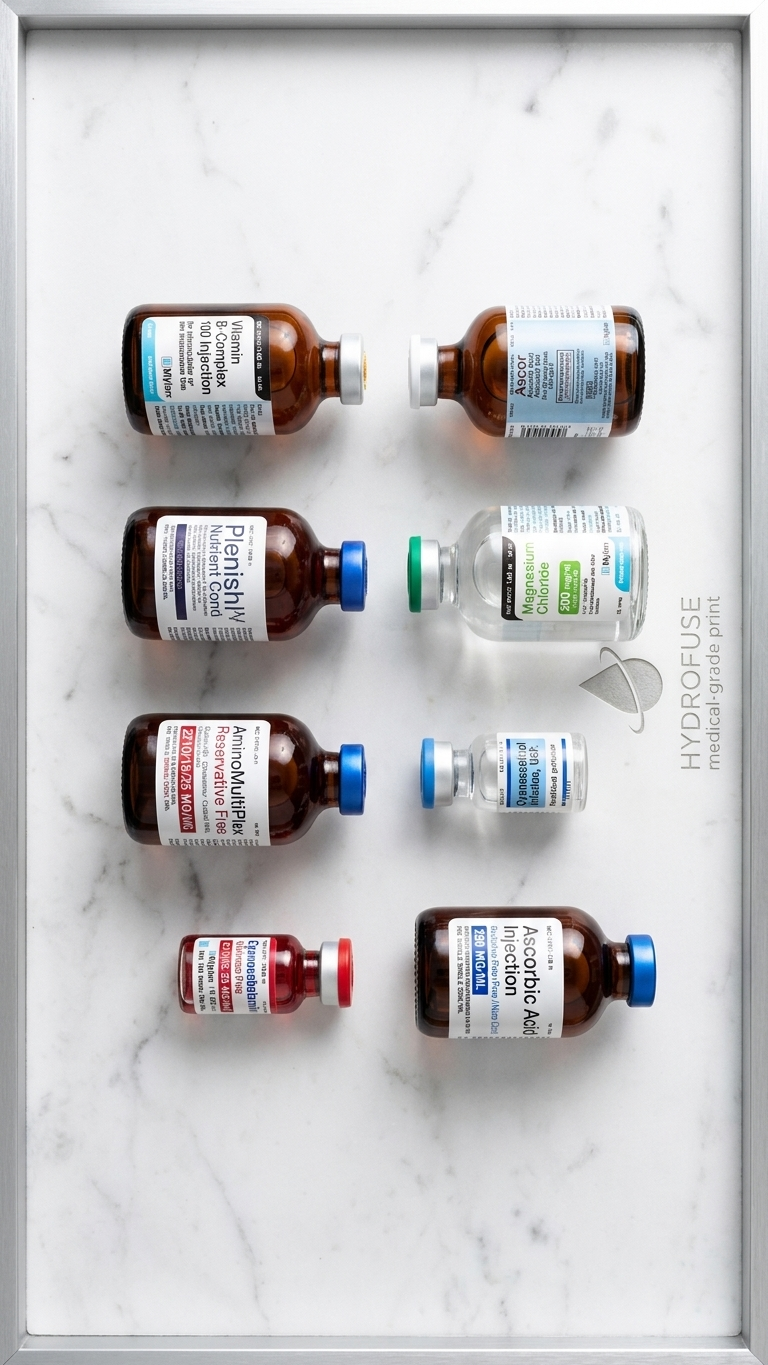 HYDROFUSE vials flat lay